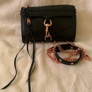 Rebecca Minkoff black mini MAC shoulder bag